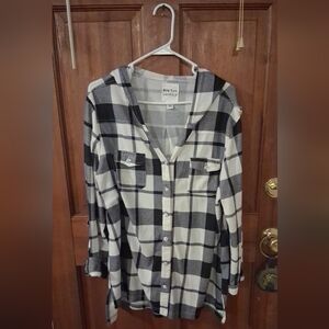 New York Laundry Monochrome Plaid Shirt